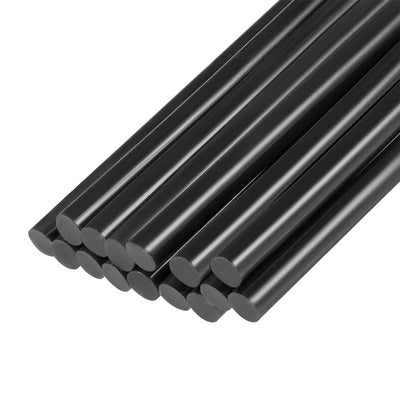 Harfington 15 Pcs 11mm Dia 270mm Long Crafting Models Black Plastic Hot Melt Glue Sticks