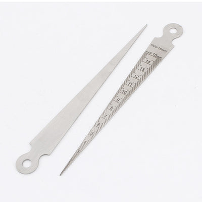 Harfington 0.1mm Accuracy 1mm-15mm Thickness Taper Gauge Feeler Gap Hole Measuring Tool 2 Pcs