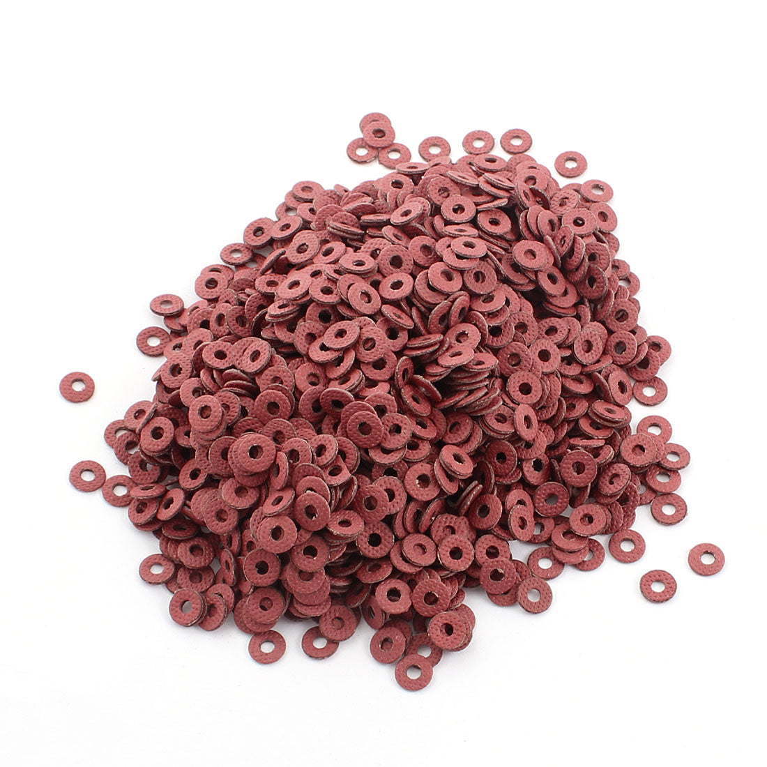 Harfington 1600pcs M3 Red Insulating Fiber Washer Gasket 3mmx8mmx1mm for Motherboardappliance