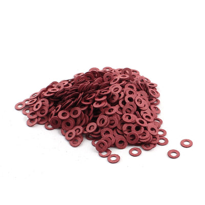 Harfington 1600pcs M2 Red Insulating Fiber Washer Spacer 2mmx4mmx0.3mm for Motherboard