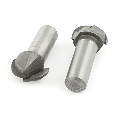 Harfington 2 Pcs Carpentry 1/2" x 7/8" Round Shank Core Box Router Bit Cutter