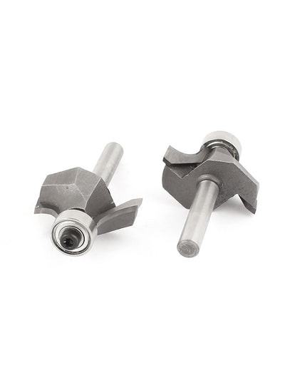 Harfington 2 Pcs Carpentry Corner Rounding Round Over Router Bit Cutter 1/4" x 3/4"