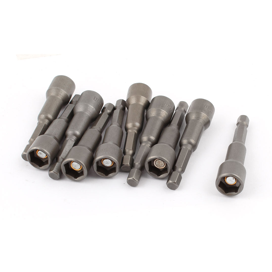 Harfington 10 Pcs 10mm Hexagon Magnetic Nut Driver Socket Adapter Drill Bit Power Tool