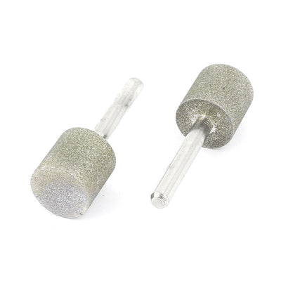 Harfington 6mm Shank 20mm Cylinder Head Mounted Points Grinding Bit 2 Pcs