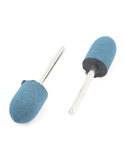 Harfington 3mm Shank 12mm Cone Head Blue Rubber Polishing Mounted Point 12 Pcs