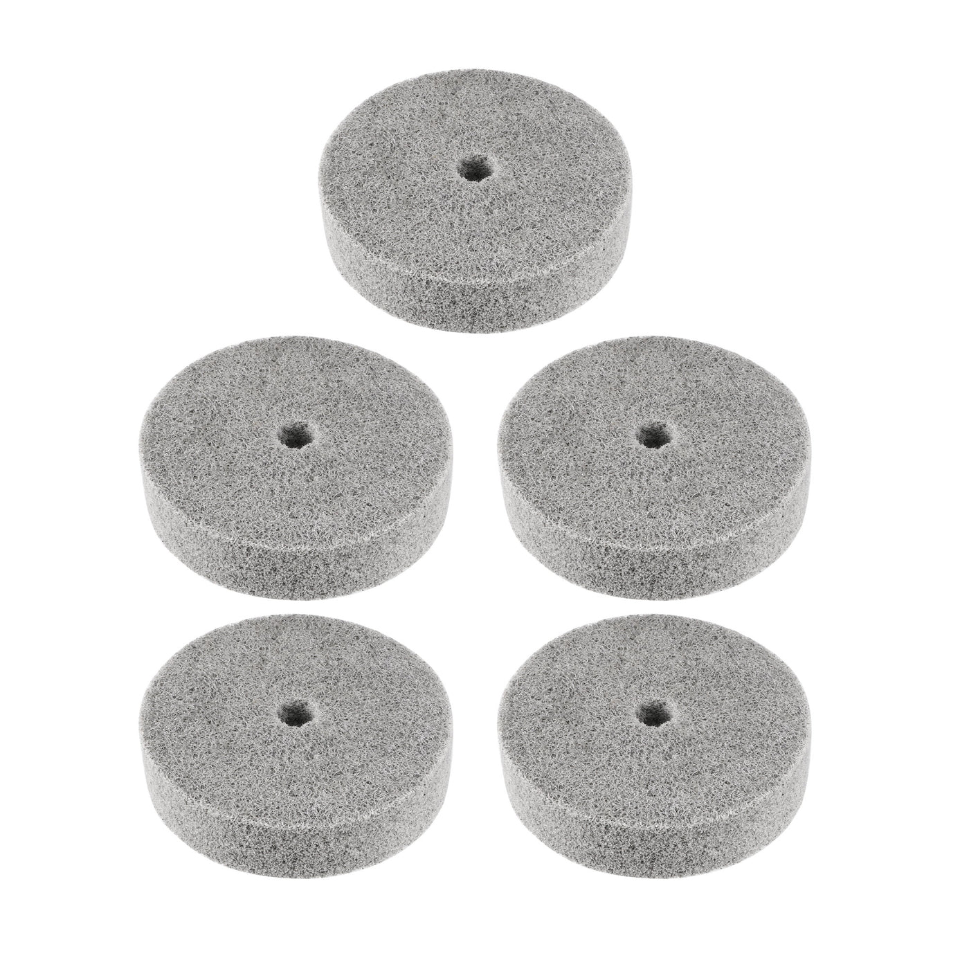 Harfington 75mm x 20mm Gray Nylon Abrasive Polishing Buffing Wheel 5 Pcs