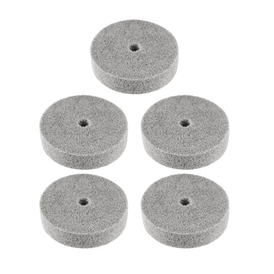 Harfington 75mm x 20mm Gray Nylon Abrasive Polishing Buffing Wheel 5 Pcs