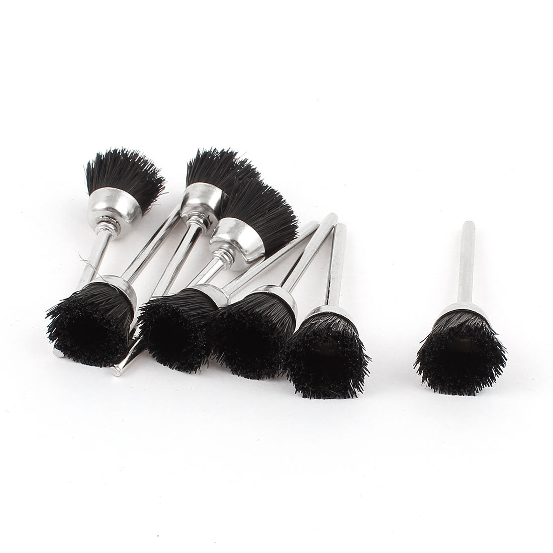 Harfington 8 Pcs Replacement 15mm Dia Soft Black Nylon Brush Polishing Wheel for Rotary Tool