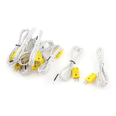 Harfington -50C to +200C K Type Temperature Testing Thermocouple Sensor Wire Cable 2m Length 10 Pcs