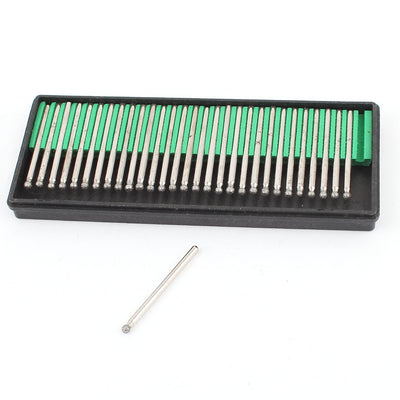 Harfington 3mm x 3mm Ball Head Buffing Bits Diamond Mounted Point 30 Pcs