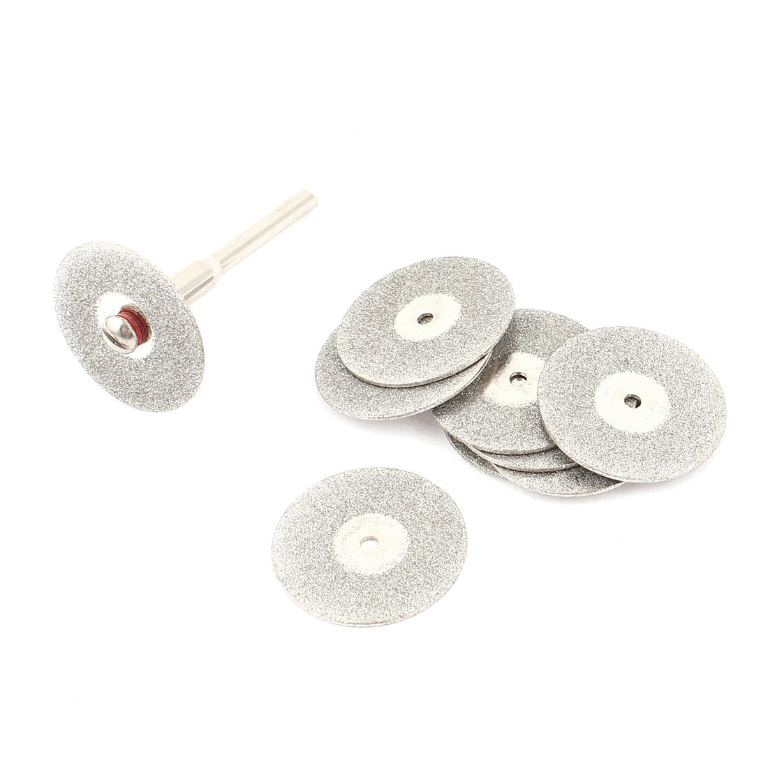Harfington 10 Pcs 22mm Diamond Tipped Rotary Cut Off Grinding Wheel Discs w 1/8" Mandrel