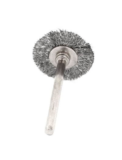Harfington 3mm Shank Diameter Silver Tone Steel Wire Polishing Brush Wheel 3 in 1