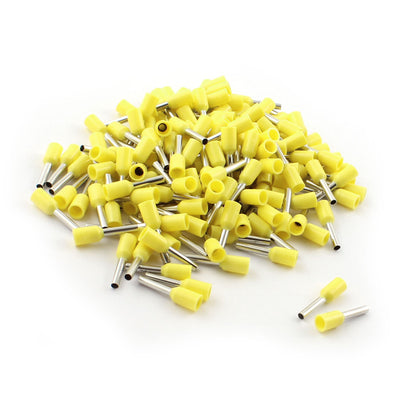 Harfington 160Pcs E1008 1.0mm2 18AWG Wire Yellow Tube Tublar Style Pre-Insulated Cable Wiring Ends Terminals Connectors