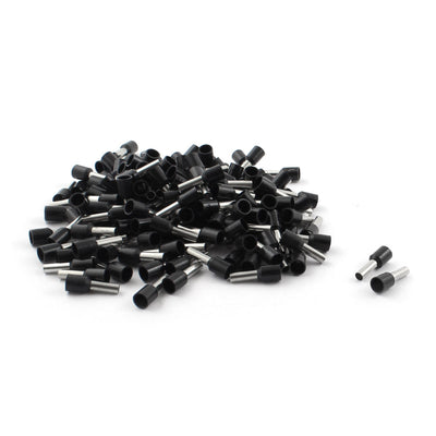 Harfington 160Pcs E4009 Black Tube Plastic Insulation Cable Wiring Ends Terminals Connectors for 12AWG Wire