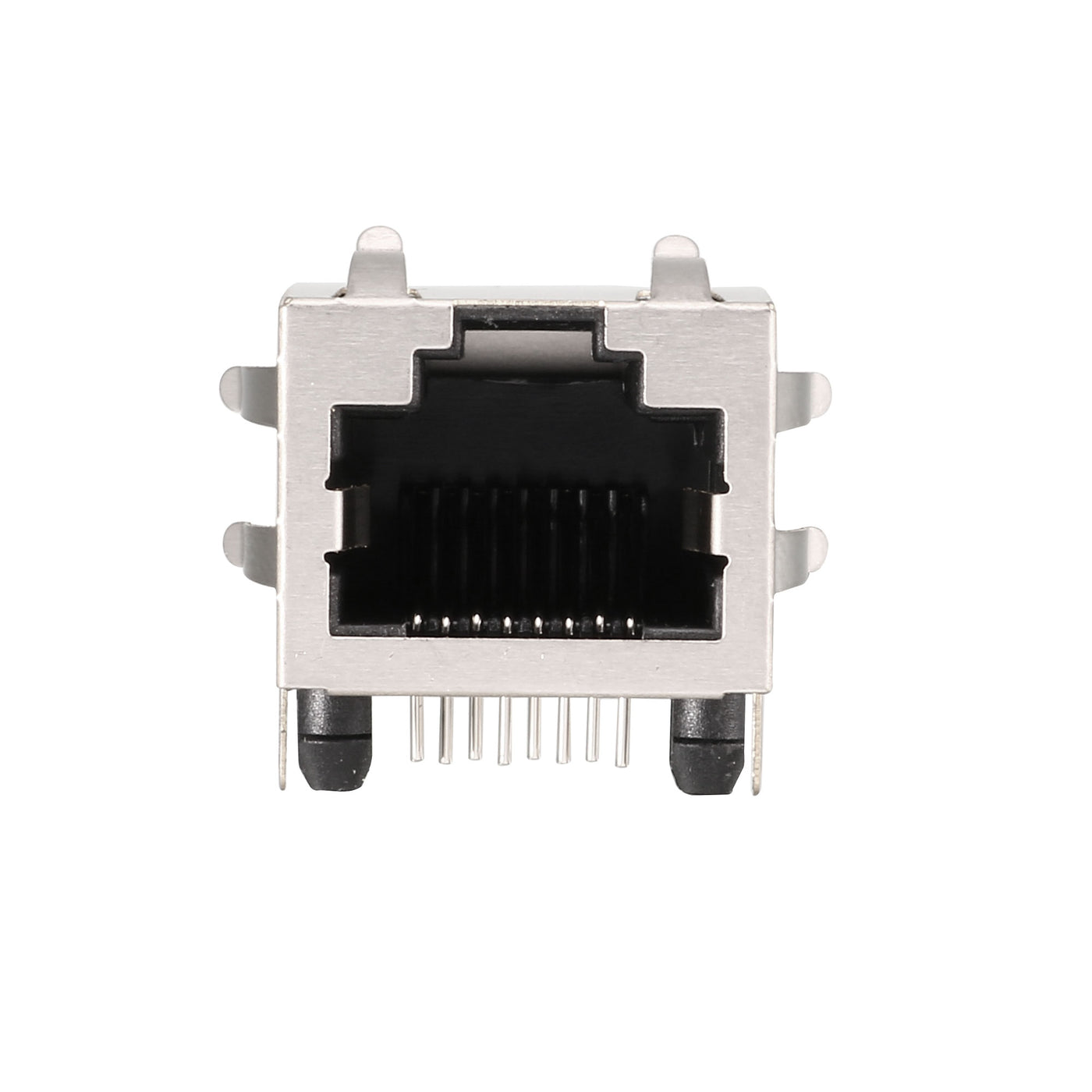 Harfington 15 Pcs 8 Positions Push in Horizontal Modular Network RJ45 8P8C PCB Jacks Sockets Female Connector 18mm Long