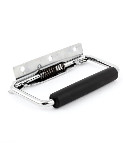 Harfington Uxcell Hardware Toolbox Surface Mount Spring-Loaded Rubber Grip Carrying Handle