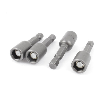 Harfington 5pcs 6mm Shank 8mm Hexagon Magnetic Nut Socket Driver Bit Adapter 48mm Length