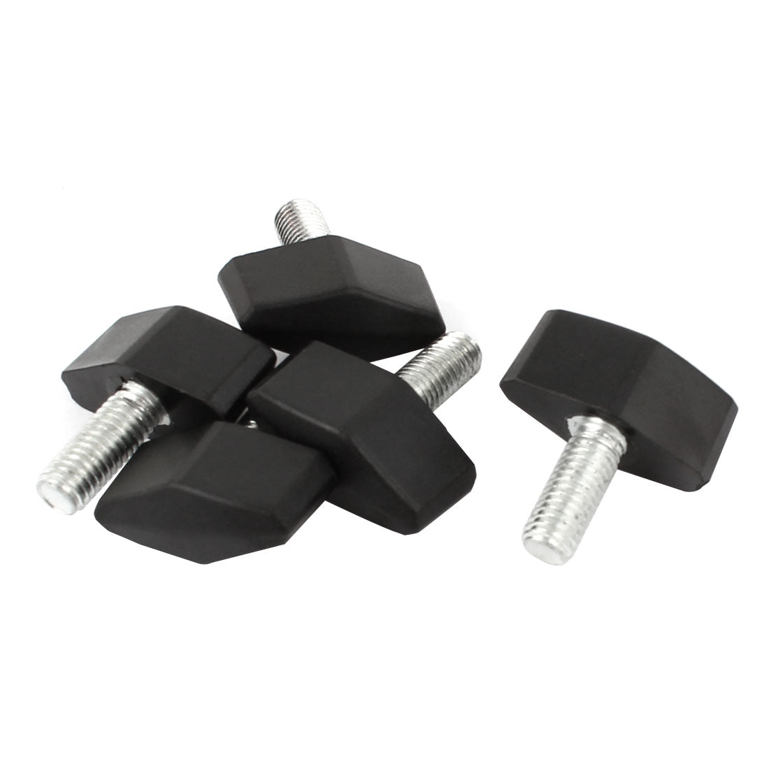 Harfington 5pcs M8x20mm Thread Rotating Adjustable T Clamping Handle Screw Knob