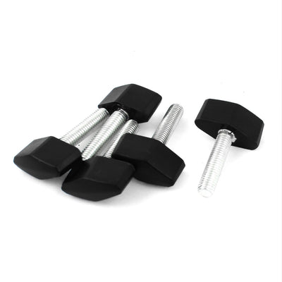 Harfington 5pcs M8x35mm Thread Rotating Adjustable T Clamping Handle Screw Knob