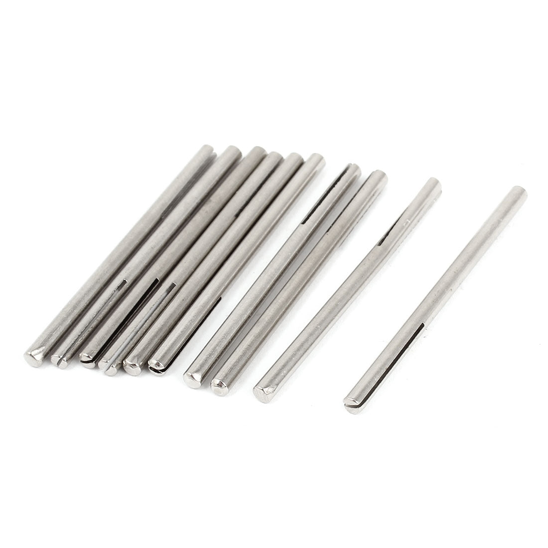 Harfington Metal 3mm Shank 50mm Length Abrasive Cloth Sandpaper Split Mandrels 10 Pcs