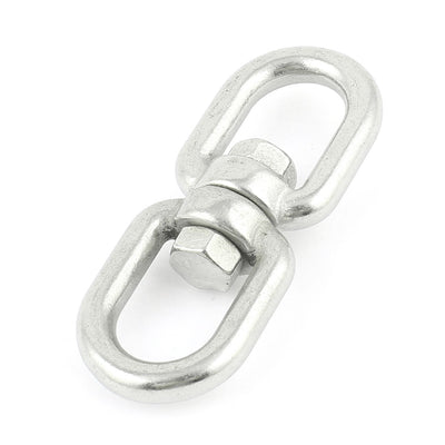 Harfington 6mm Thickness Double D Shape Stainless Steel Eye Swivel Hook Shackle