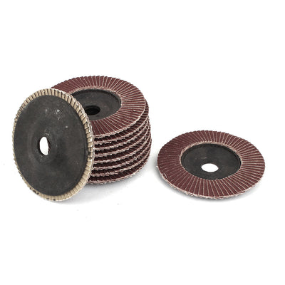 Harfington 10 Pcs 100x16mm 120 Grit Round Grinding Sanding Buffing Flap Wheel Disc