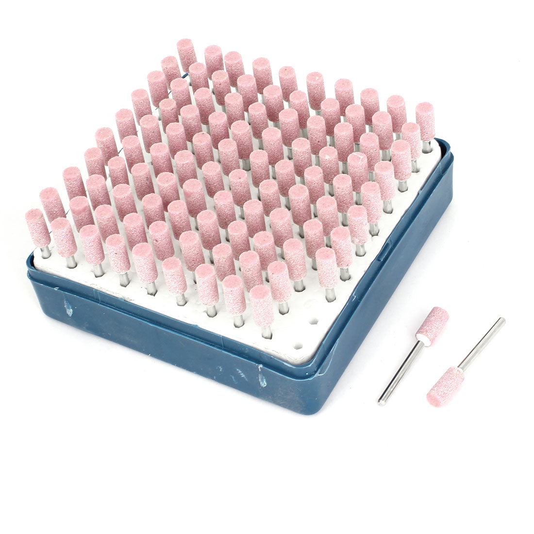 Harfington 100pcs 3mm Shank 6x13mm Cylindrical Tip Polishing Grinding Mounted Points Stone