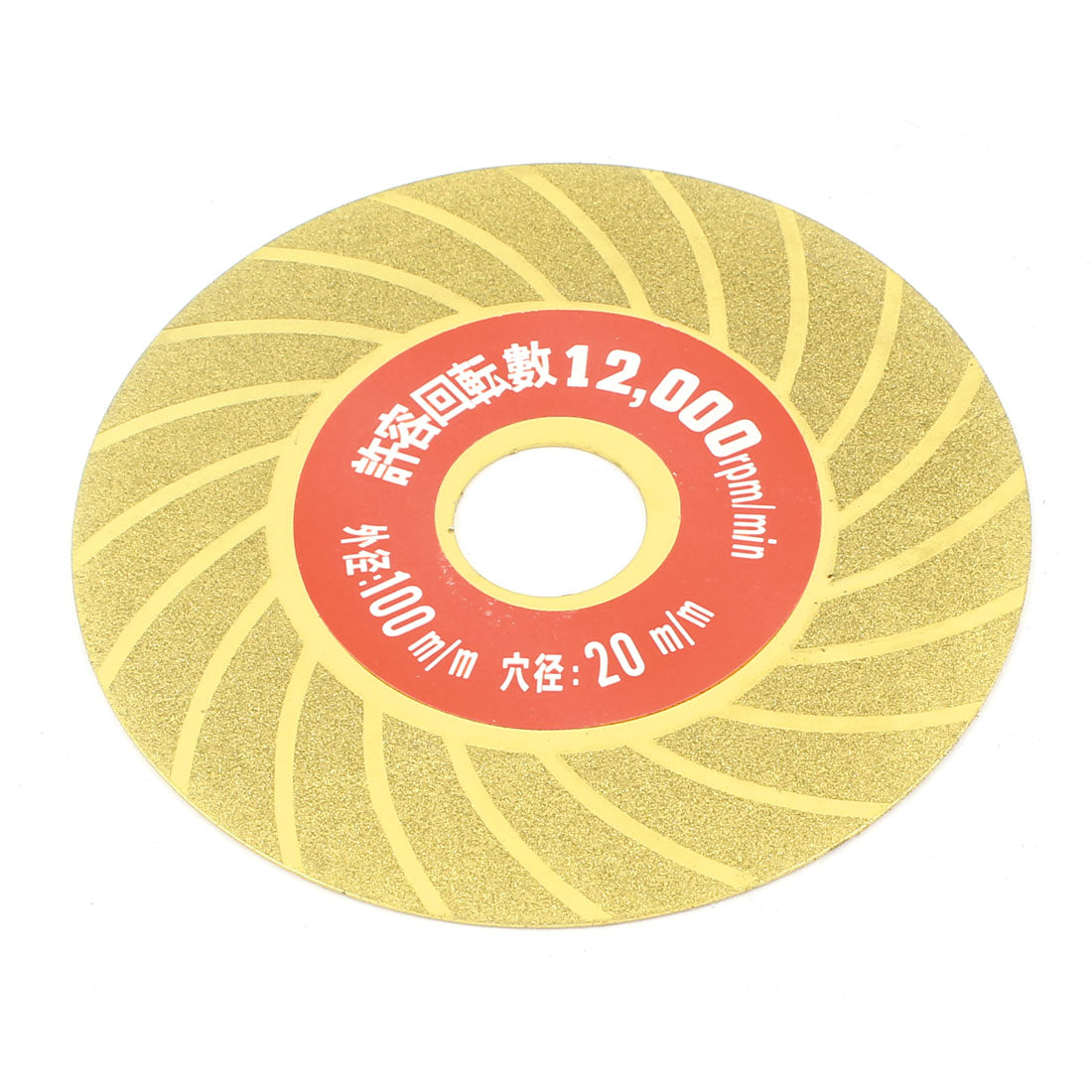 Harfington 100mm x 20mm Concrete Tile Diamond Grinding Wheel Cutting Disc Gold Tone