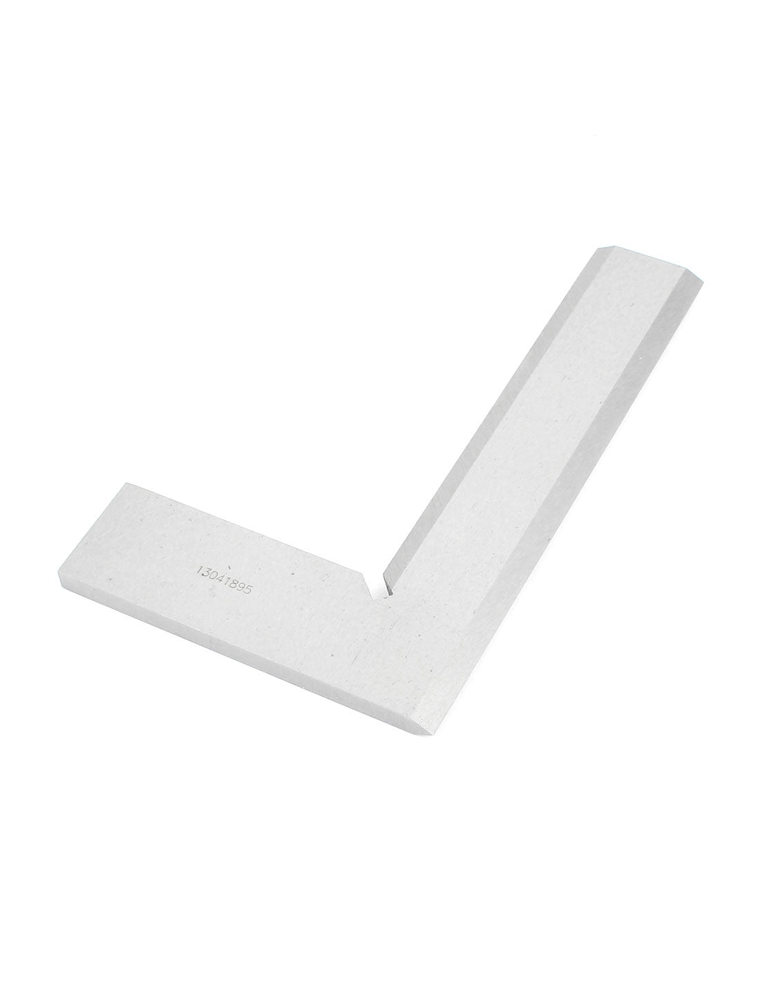 Harfington Woodworking 125mm x 80mm L Shaped Beveled Edge Try Square Ruler Silver Tone