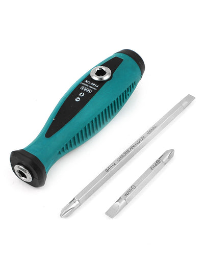 Harfington 2 in 1 Set Chrome Vanadium 6mm Bit Dia 2 Way Slotted Phillips Screwdriver w Handle