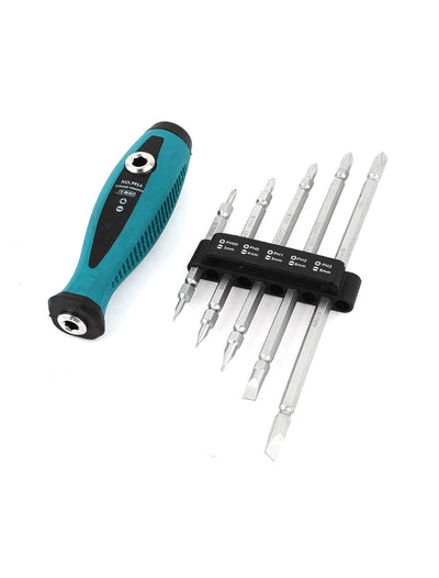 Harfington 5 in 1 Set Chrome Vanadium 3mm 4mm 5mm 6mm 8mm 2 Way Slotted Phillips Screwdriver w Handle