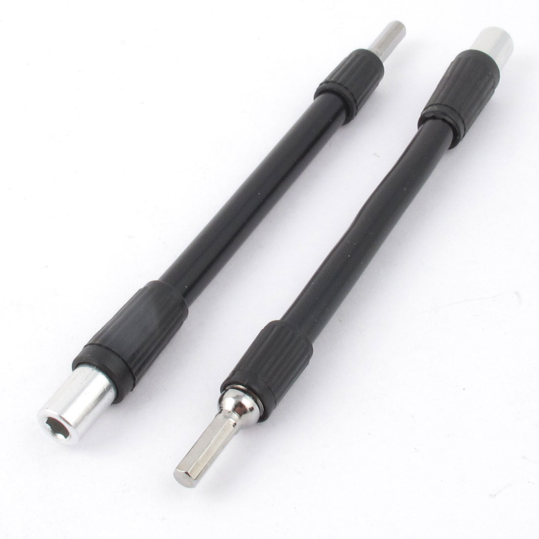 Harfington 1/8" Hex Shank 135mm Length Flexible Extension Screwdriver Bit 2 Pcs
