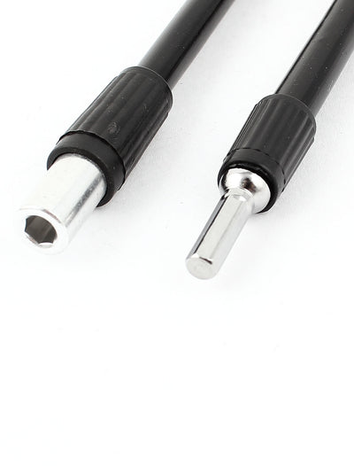 Harfington 1/8" Hex Shank 125mm Length Flexible Extension Screwdriver Bit 3 Pcs