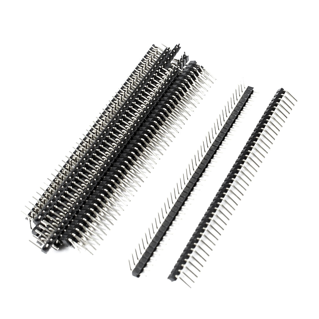Harfington 13 Pcs PBC Mount 40Pin 2.54mm Single Row Right Angle Header Connector Strip
