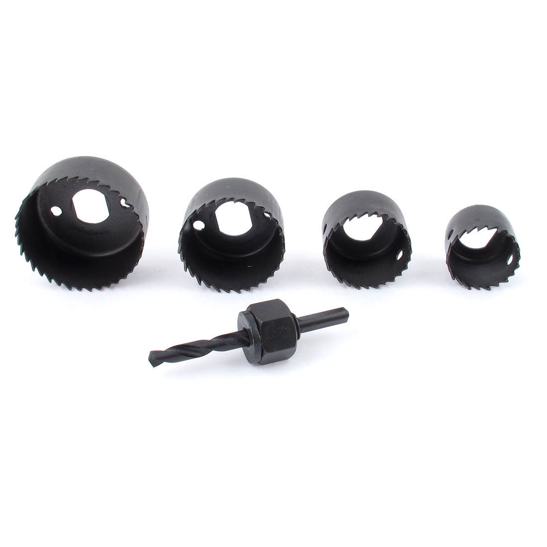 Harfington Woodworker Carpenter 1/4" Triangle Shank Twist Drill Bit Hole Saw Cutter Set 6 in 1