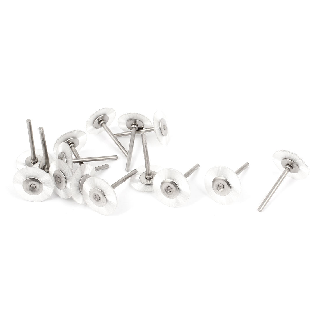 Harfington 15 Pcs Round Shank 25mm x 3mm Nylon Polishing Buffer Buffing Wheel White