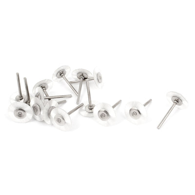 Harfington 15 Pcs Round Shank 25mm x 3mm Nylon Polishing Buffer Buffing Wheel White