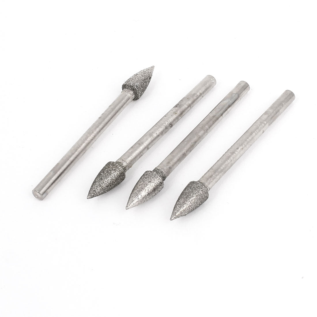 Harfington 4 Pcs 5mm Dia Tapered Head Grinding Bit Diamond Mounted Point