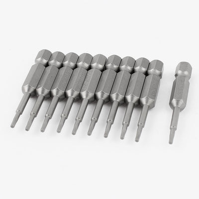 Harfington 10 Pcs Hexagon 7mm Shank 1.5mm Tip Hex Magnetic Screwdriver Insert Bits