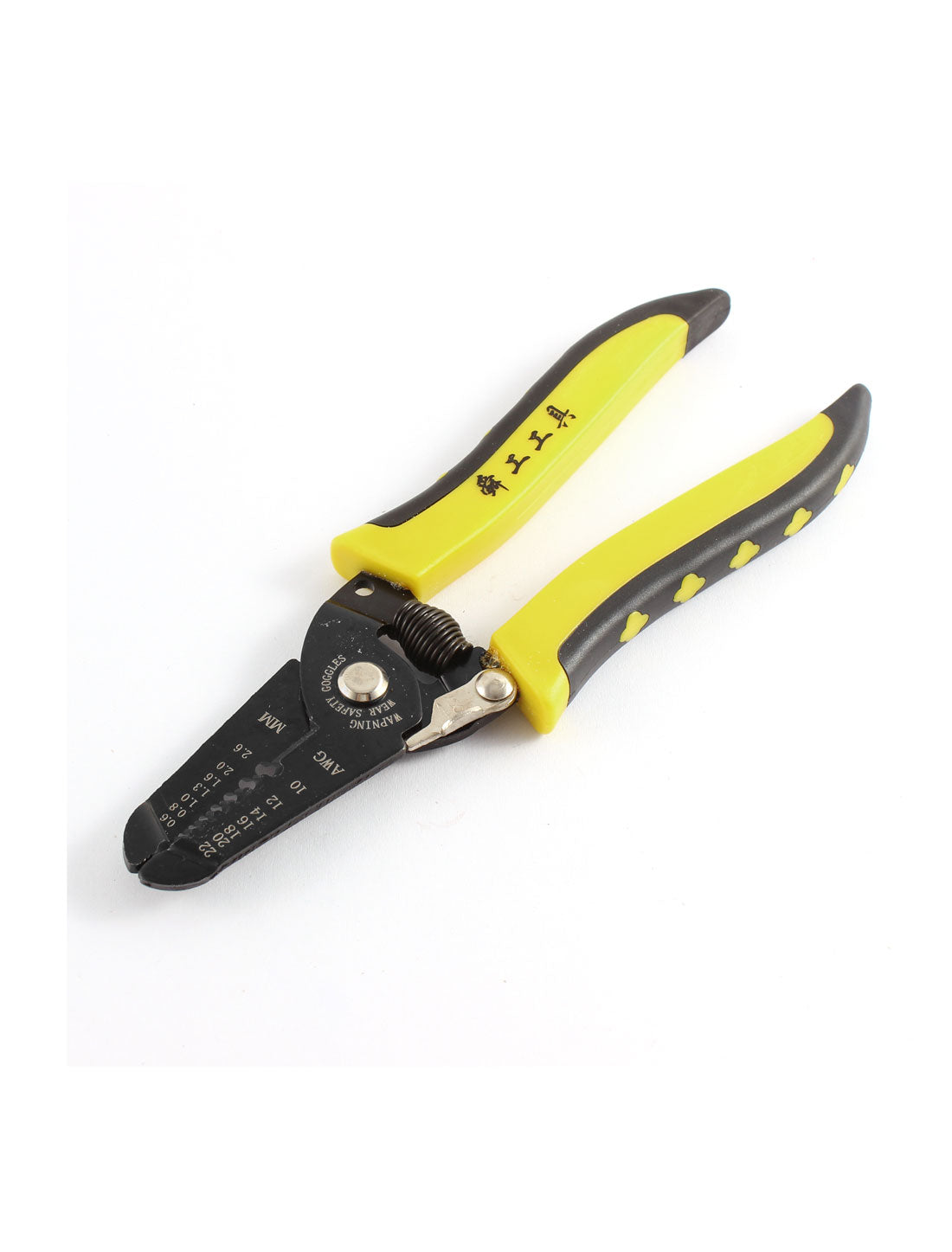 Harfington Yellow Insulated Nonslip Handle 10-22 AWG Electric Wire Stripper Cutter Crimper
