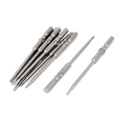 Harfington 10 Pcs 3" Length 5mm Round Shank 1.8mm Dia Magnetic Triangle Screwdriver Bits