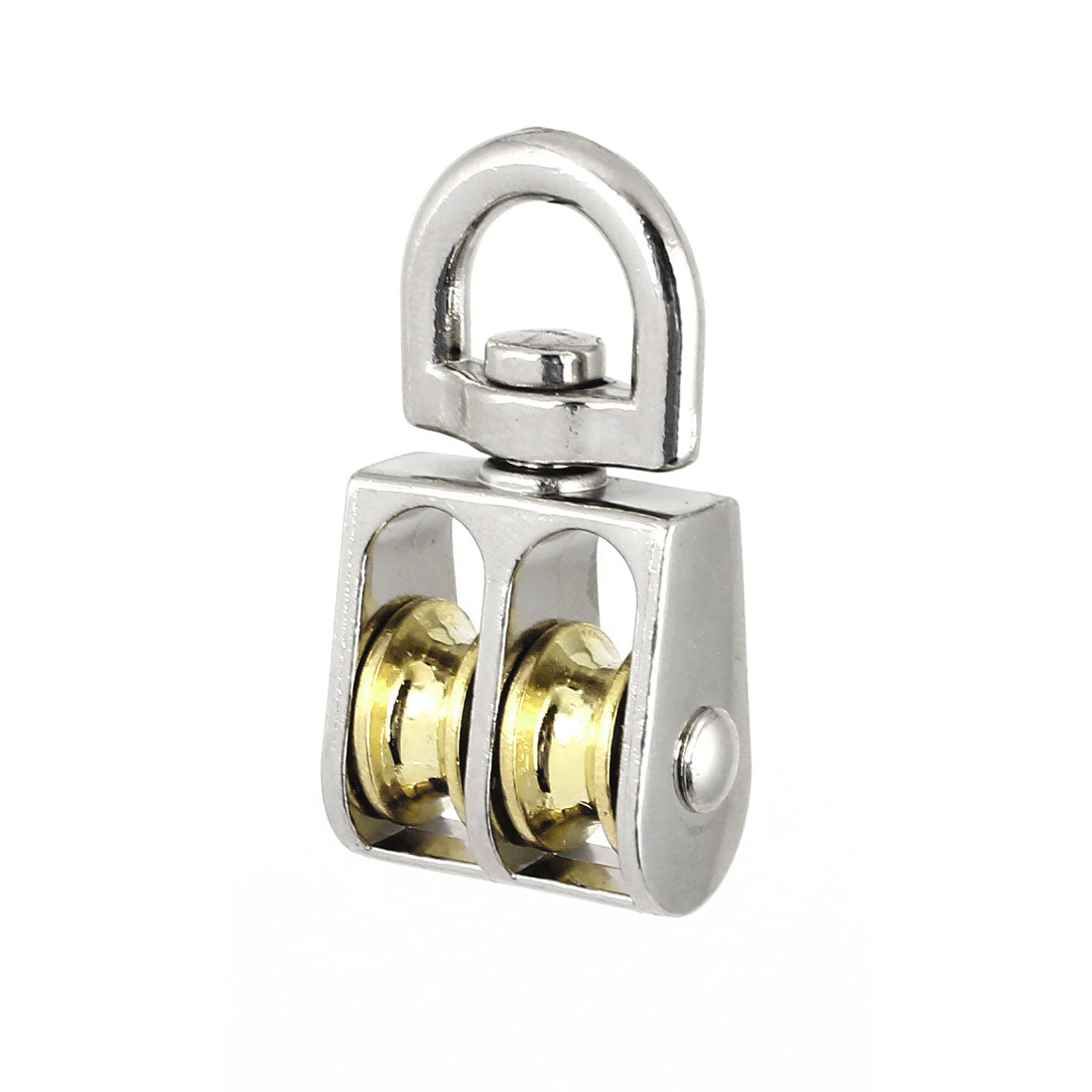 Harfington 13mm Diameter Stainless Steel Double Sheave Swivel Eye Rope Pulley