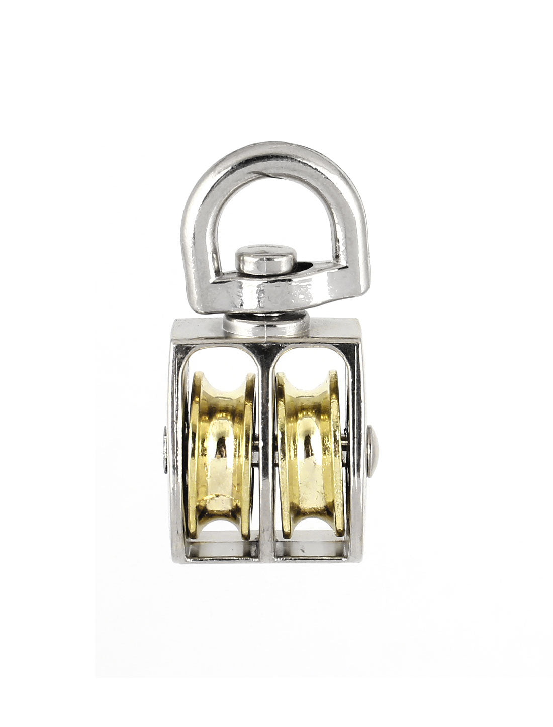 Harfington 20mm Diameter Stainless Steel Double Sheave Swivel Eye Rope Pulley