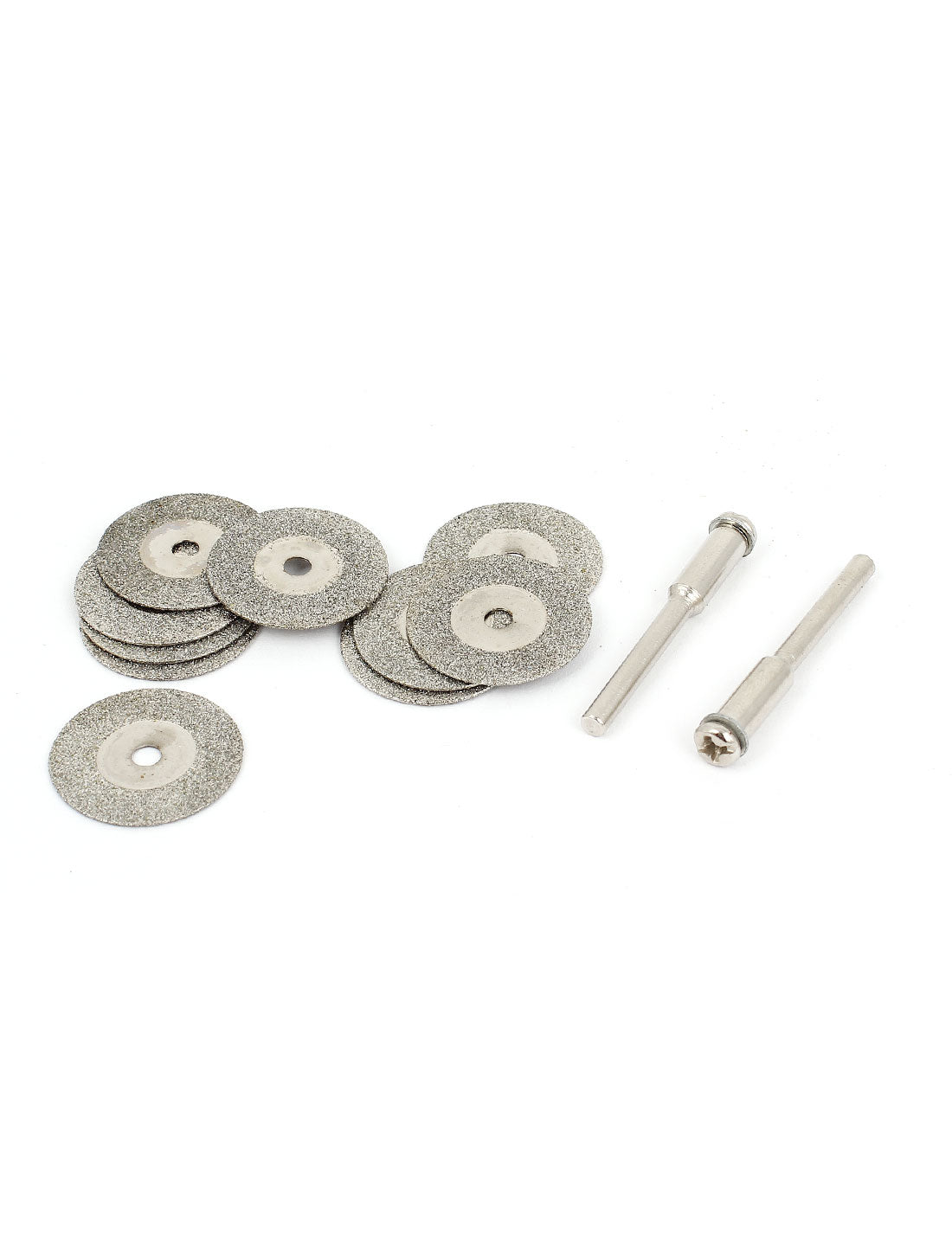 Harfington 10 Pcs 20mm Diamond Coated Rotary Cut Off Grinding Wheel Discs w 2pcs 1/8" Mandrel