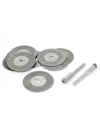 Harfington 10 Pcs 30mm Diamond Coated Rotary Cut Off Grinding Wheel Discs w 1/8" Mandrel