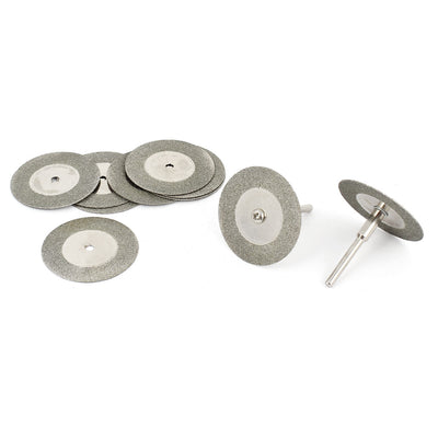 Harfington 10 Pcs 35mm Diamond Coated Rotary Cut Off Grinding Wheel Discs w 1/8" Mandrel