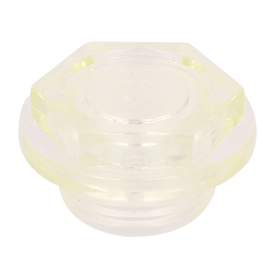 Harfington 26mm Thread 35mm Dia Clear Plastic Screw In Oil Liquid Level Sight Glass for Air Compressor