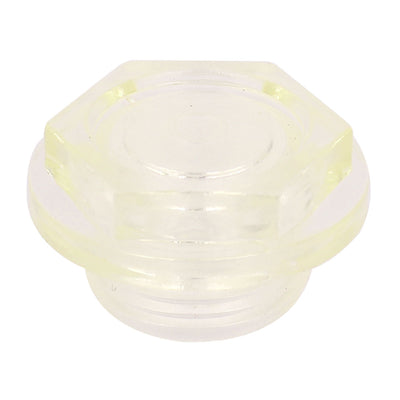 Harfington 26mm Thread 35mm Dia Clear Plastic Screw In Oil Liquid Level Sight Glass for Air Compressor