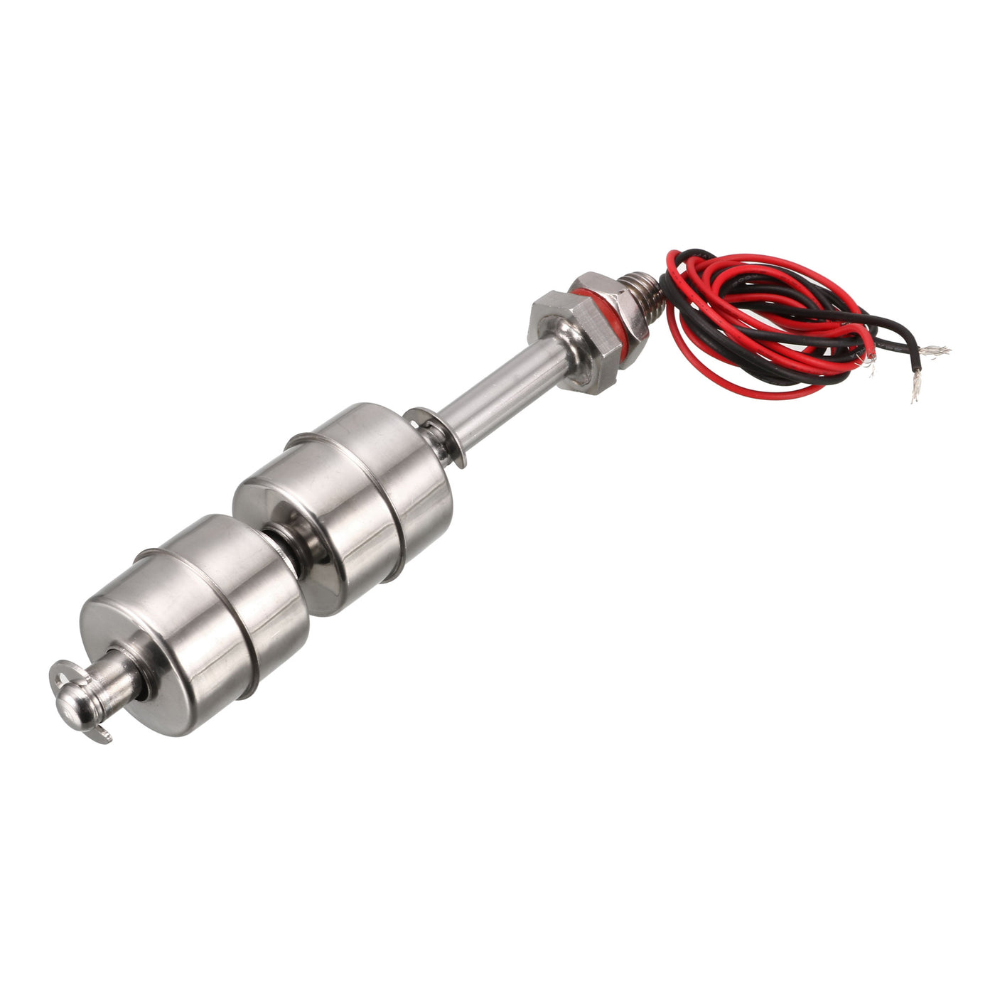 Harfington 141mm Mini Stainless Steel Double Ball Pool Tank Water Level Liquid Sensor Vertical Floating Switch