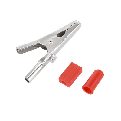 Harfington 15 Pairs 55mm Length Electric Alligator Test Clip Clamp Red Black